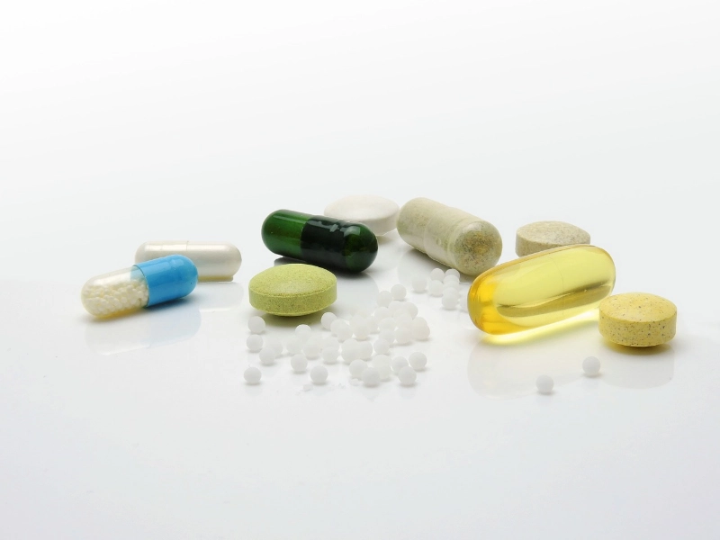 Beta-Carotin-Pulver in Schönheitsergänzungsmitteln